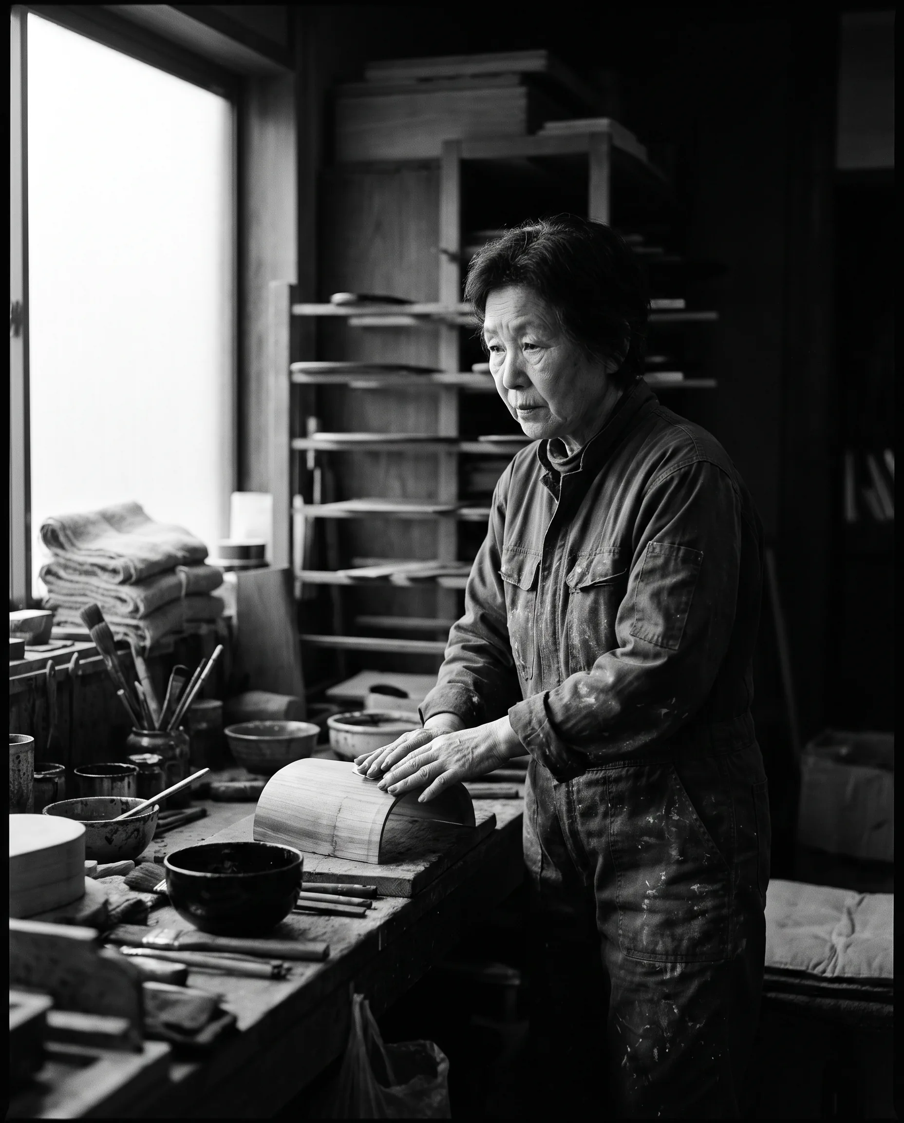 Fumino Ozeki in the studio